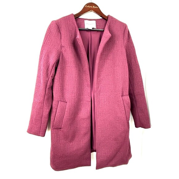 Carolina Belle Montreal Open Front Jacket Cardigan Maroon Sz M 1124H - Picture 4 of 12